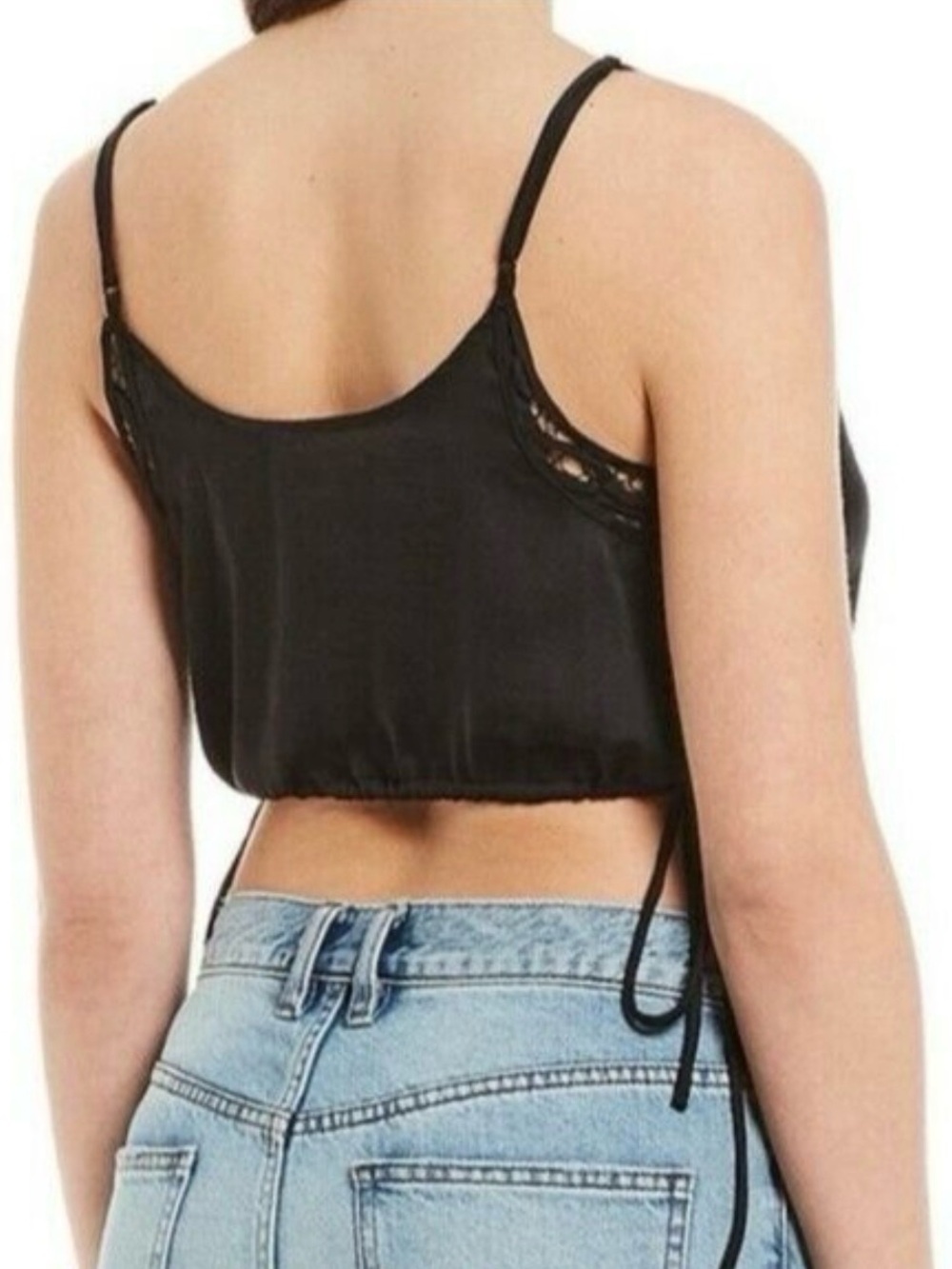 Set of 2 Free People Intimately Blouson Brami crop top Black White Size Small - Picture 6 of 7